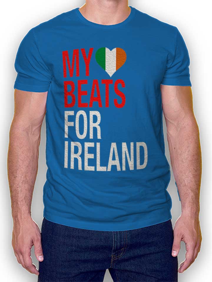 My Heart Beats For Ireland T-Shirt blu-royal L