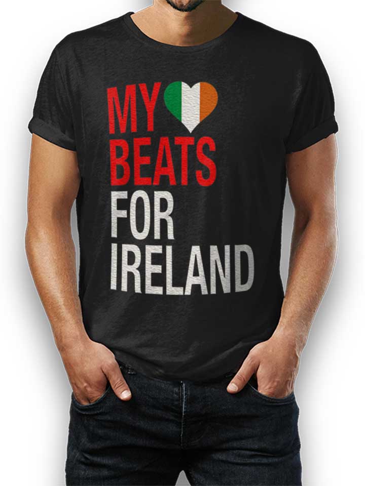 My Heart Beats For Ireland T-Shirt schwarz L