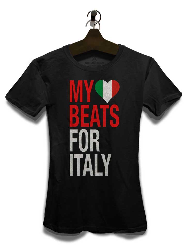 my-heart-beats-for-italy-damen-t-shirt schwarz 3