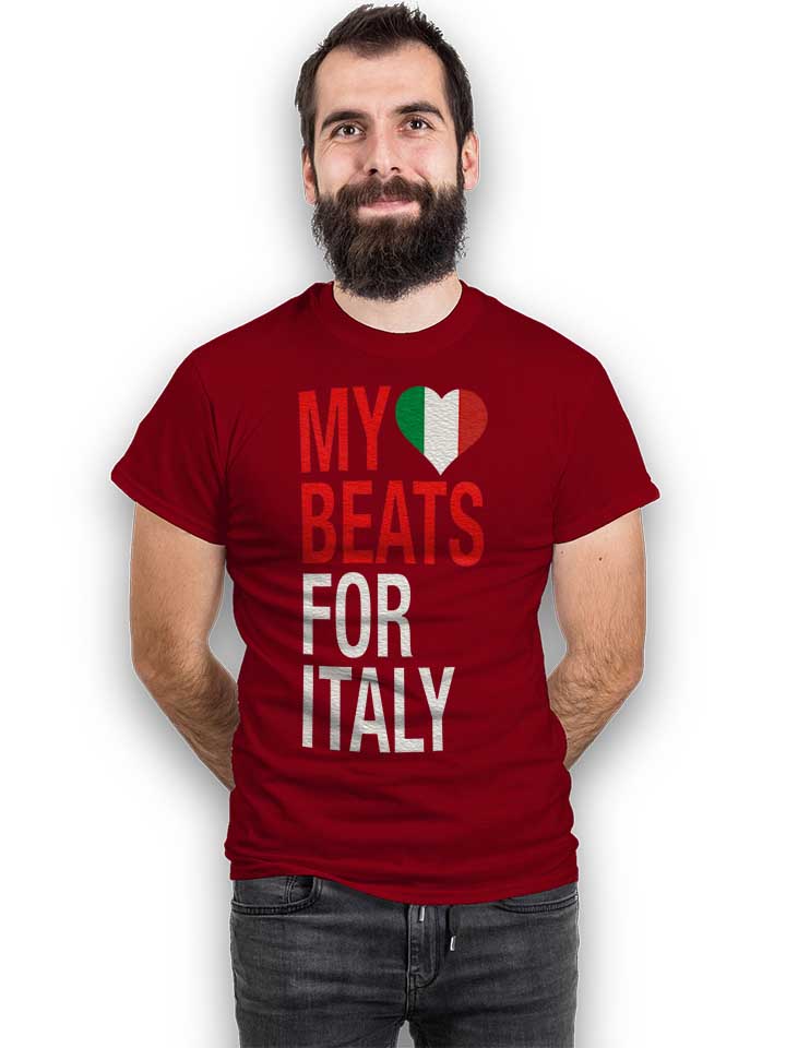 my-heart-beats-for-italy-t-shirt bordeaux 2