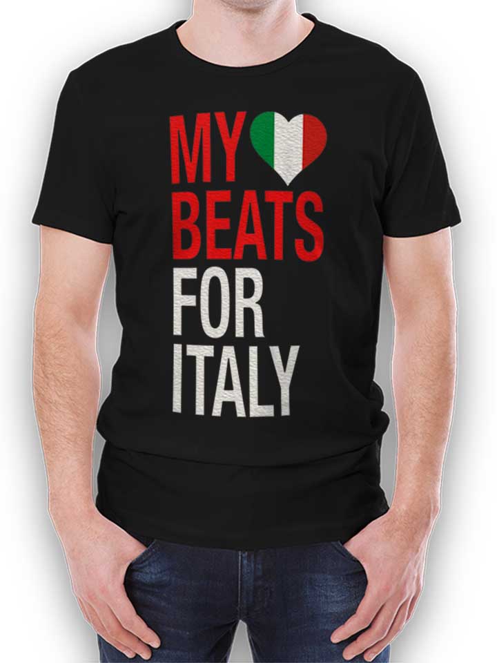 My Heart Beats For Italy Camiseta negro L