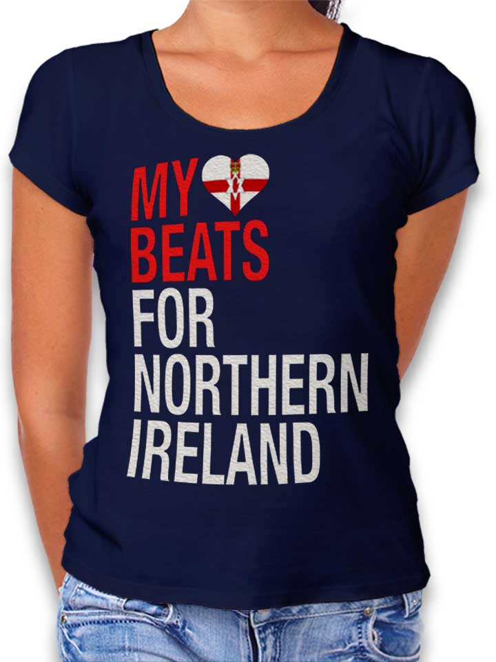 my-heart-beats-for-northern-ireland-damen-t-shirt dunkelblau 1