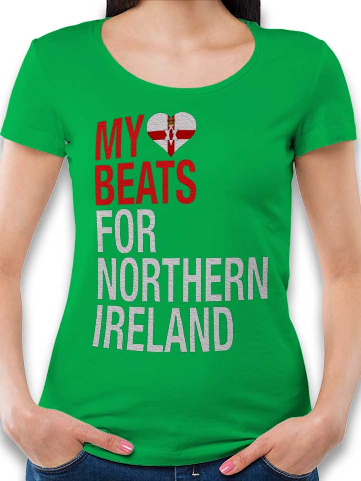 my-heart-beats-for-northern-ireland-damen-t-shirt gruen 1