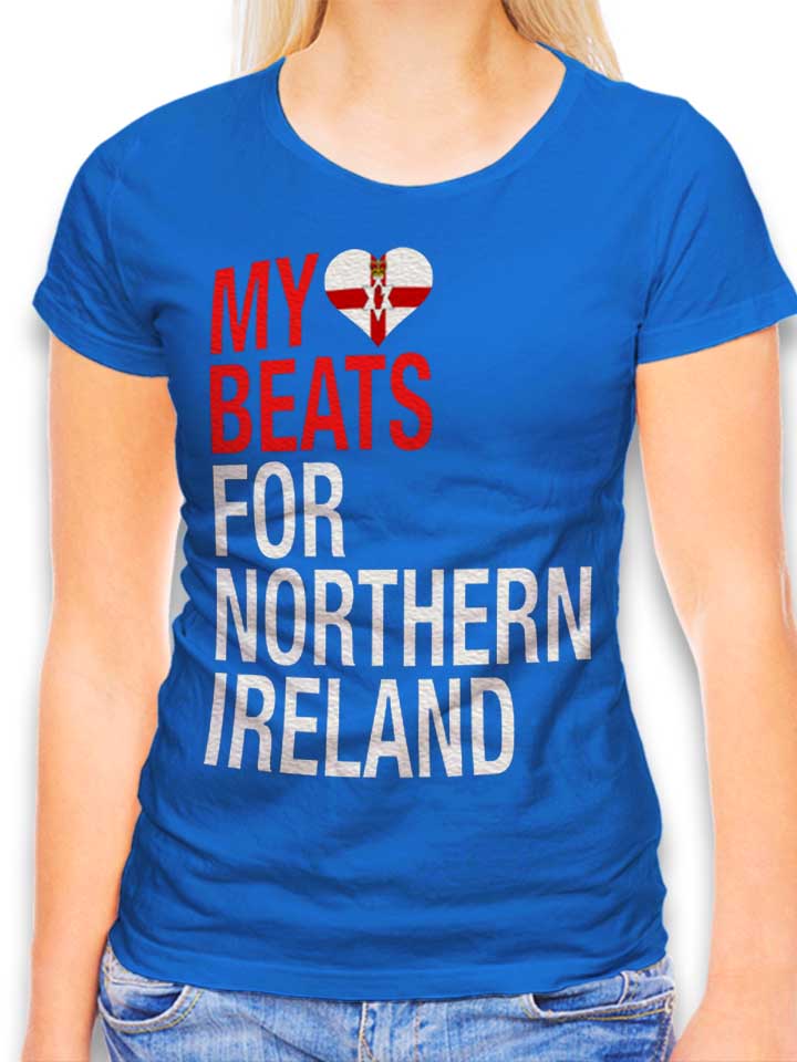My Heart Beats For Northern Ireland Damen T-Shirt royal L
