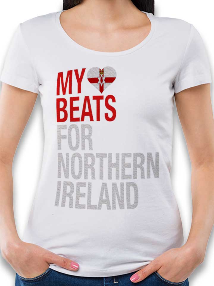 My Heart Beats For Northern Ireland Damen T-Shirt weiss L