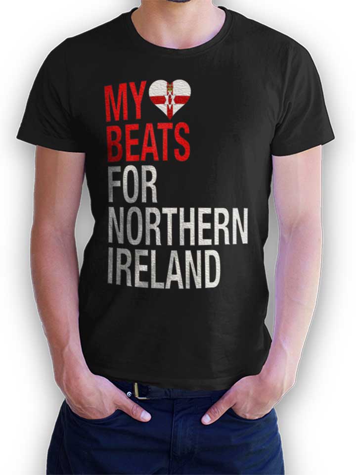 My Heart Beats For Northern Ireland T-Shirt schwarz L