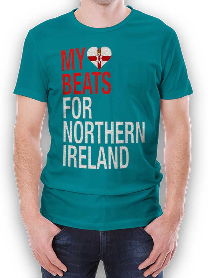 My Heart Beats For Northern Ireland T-Shirt tuerkis L