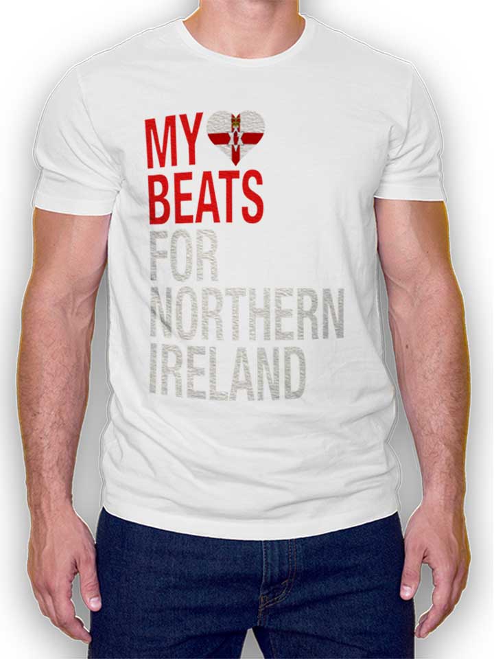 My Heart Beats For Northern Ireland T-Shirt blanc L