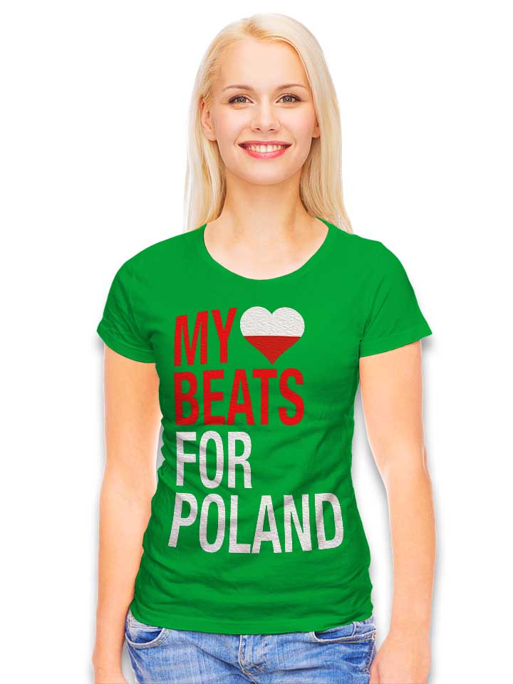 my-heart-beats-for-poland-damen-t-shirt gruen 2