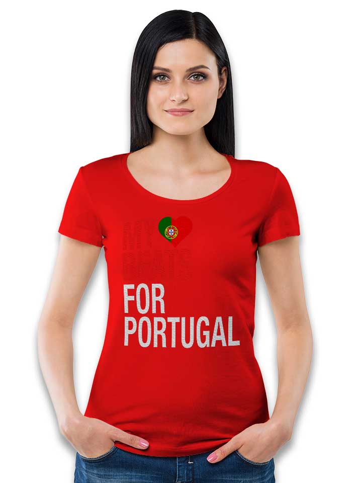 my-heart-beats-for-portugal-damen-t-shirt rot 2