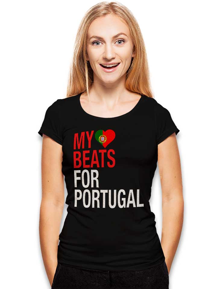 my-heart-beats-for-portugal-damen-t-shirt schwarz 2