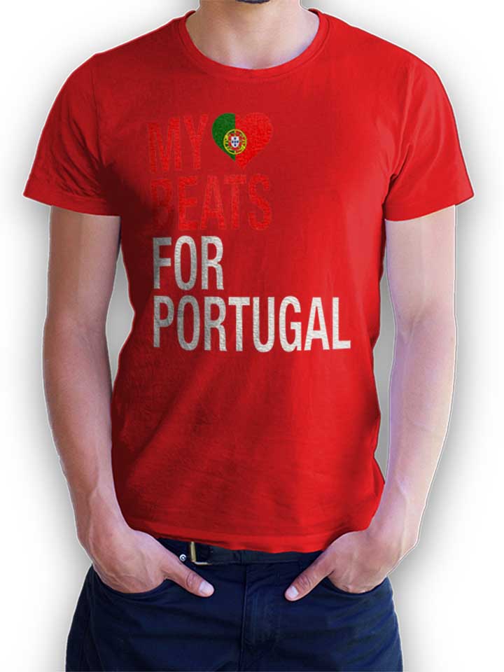 My Heart Beats For Portugal T-Shirt red L
