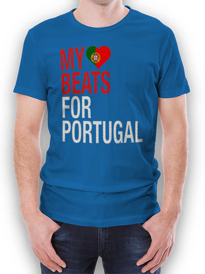 My Heart Beats For Portugal T-Shirt blu-royal L