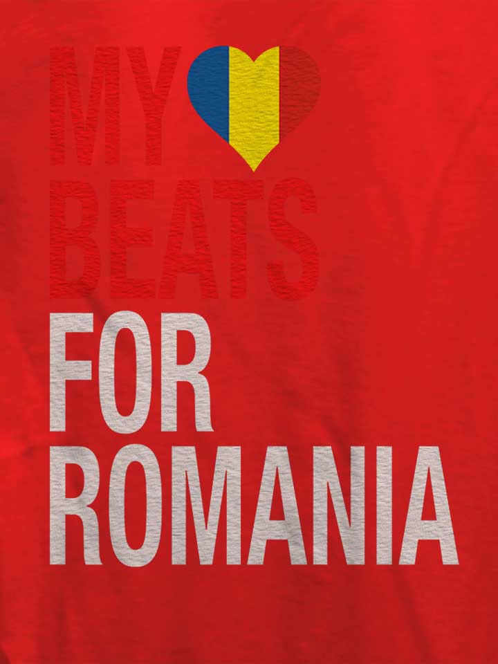 my-heart-beats-for-romania-damen-t-shirt rot 4