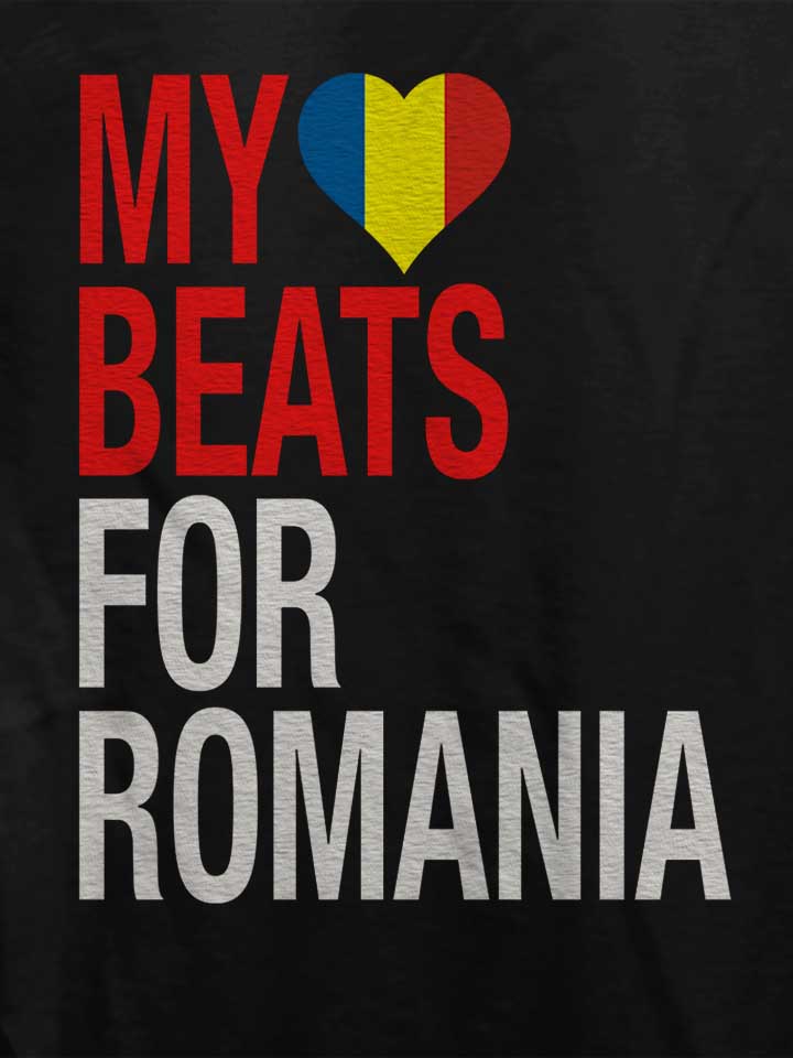 my-heart-beats-for-romania-damen-t-shirt schwarz 4