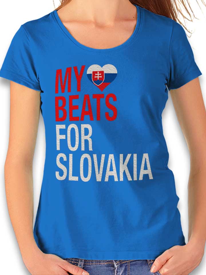 My Heart Beats For Slovakia Womens T-Shirt royal-blue L