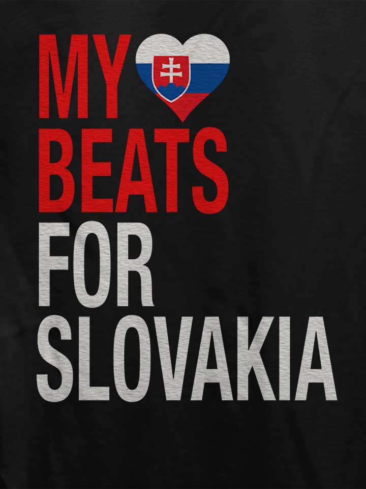 my-heart-beats-for-slovakia-damen-t-shirt schwarz 4