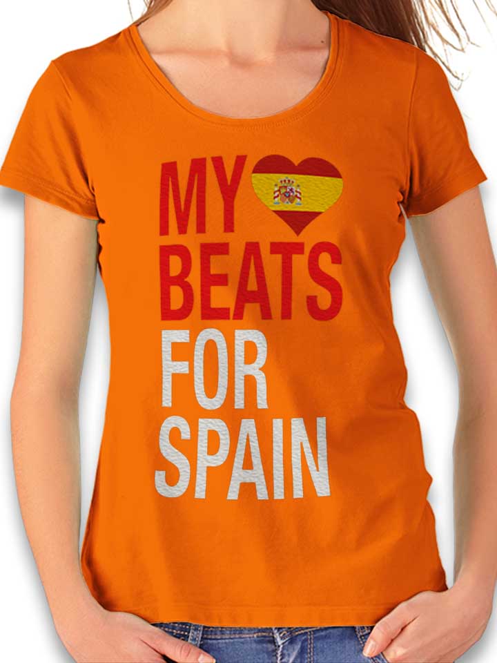 my-heart-beats-for-spain-damen-t-shirt orange 1