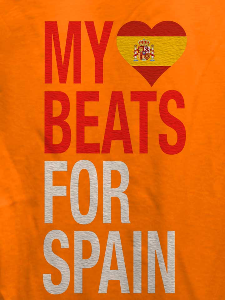 my-heart-beats-for-spain-damen-t-shirt orange 4