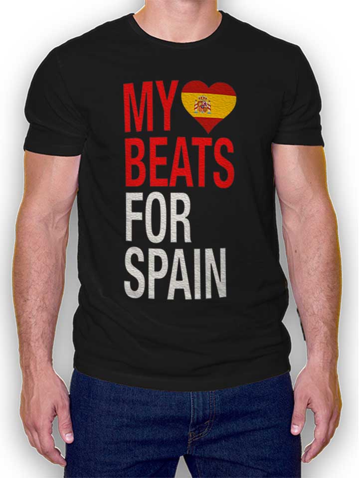 My Heart Beats For Spain T-Shirt noir L