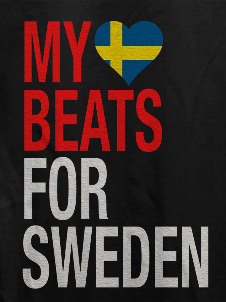 my-heart-beats-for-sweden-damen-t-shirt schwarz 4
