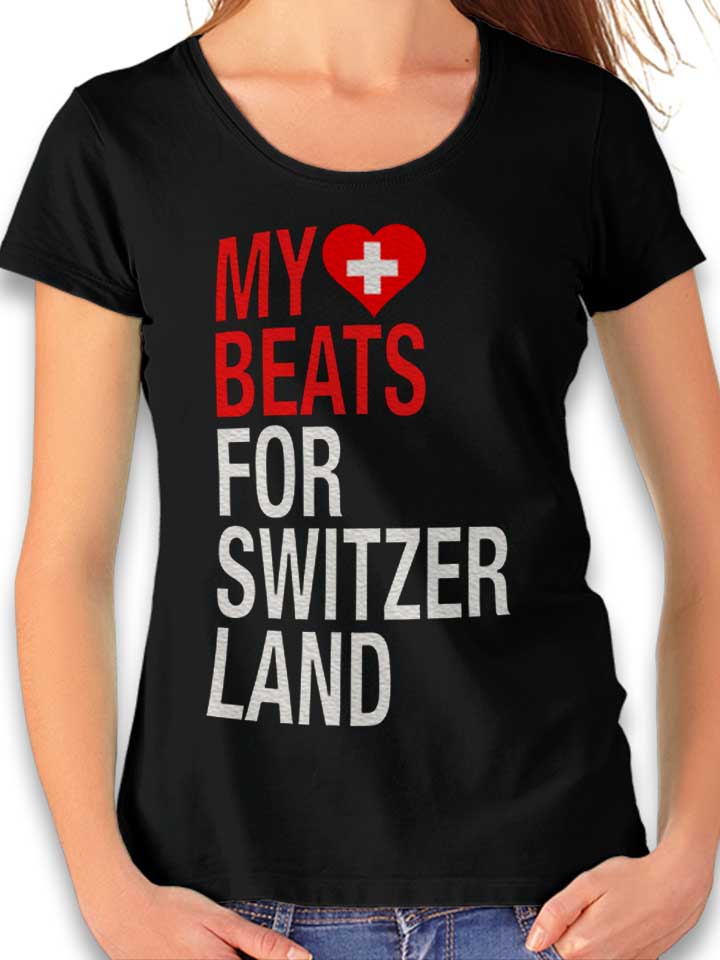 my-heart-beats-for-switzerland-damen-t-shirt schwarz 1