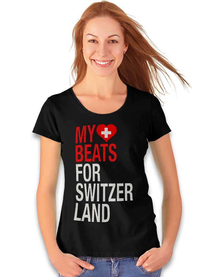 my-heart-beats-for-switzerland-damen-t-shirt schwarz 2