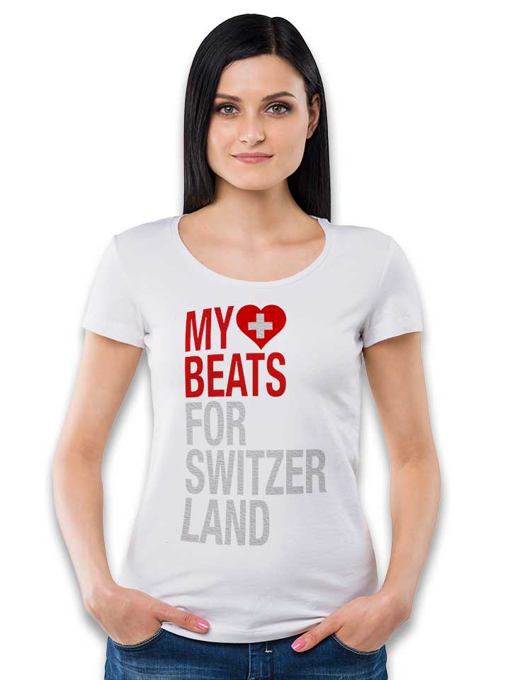 my-heart-beats-for-switzerland-damen-t-shirt weiss 2