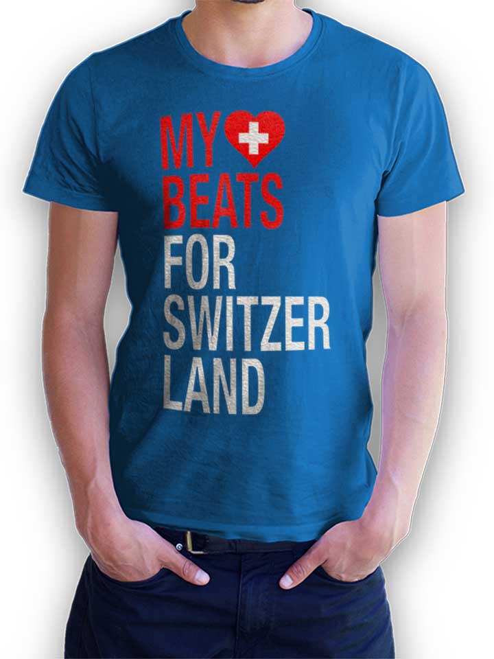 My Heart Beats For Switzerland T-Shirt royal L