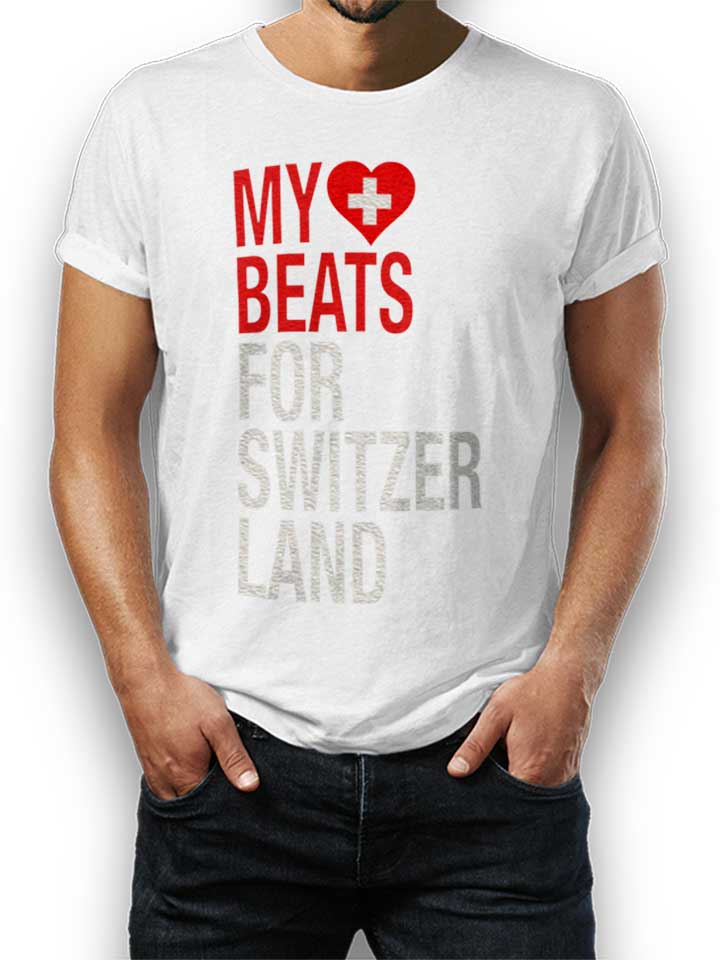 My Heart Beats For Switzerland T-Shirt white L