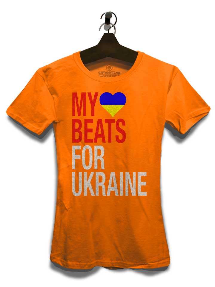 my-heart-beats-for-ukraine-damen-t-shirt orange 3