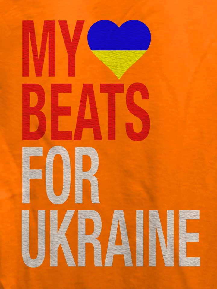 my-heart-beats-for-ukraine-damen-t-shirt orange 4