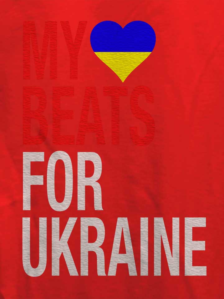 my-heart-beats-for-ukraine-damen-t-shirt rot 4