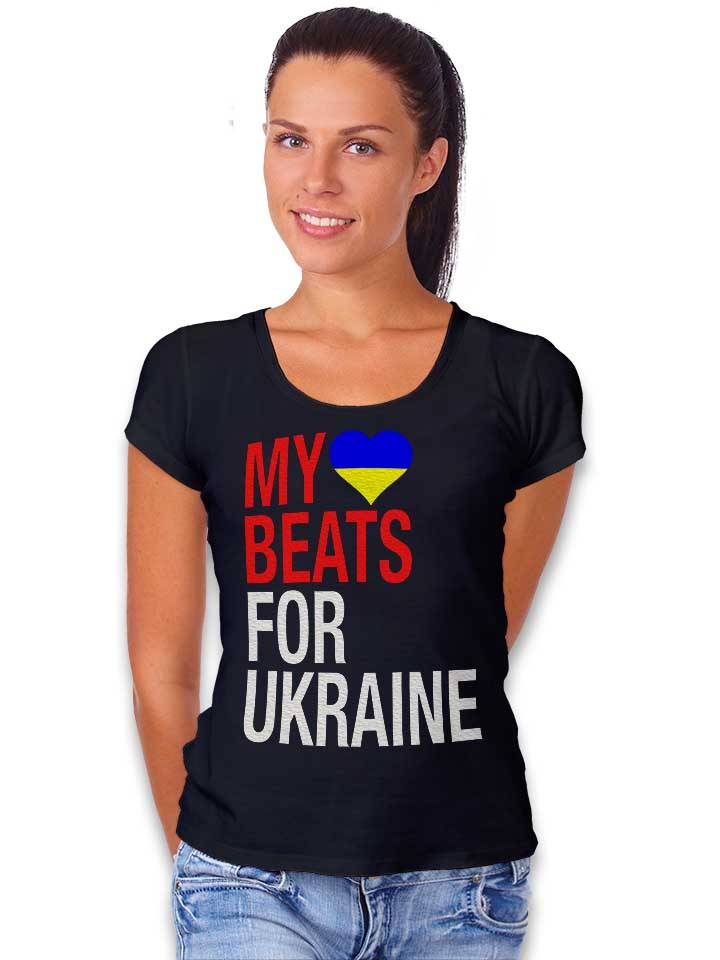 my-heart-beats-for-ukraine-damen-t-shirt schwarz 2