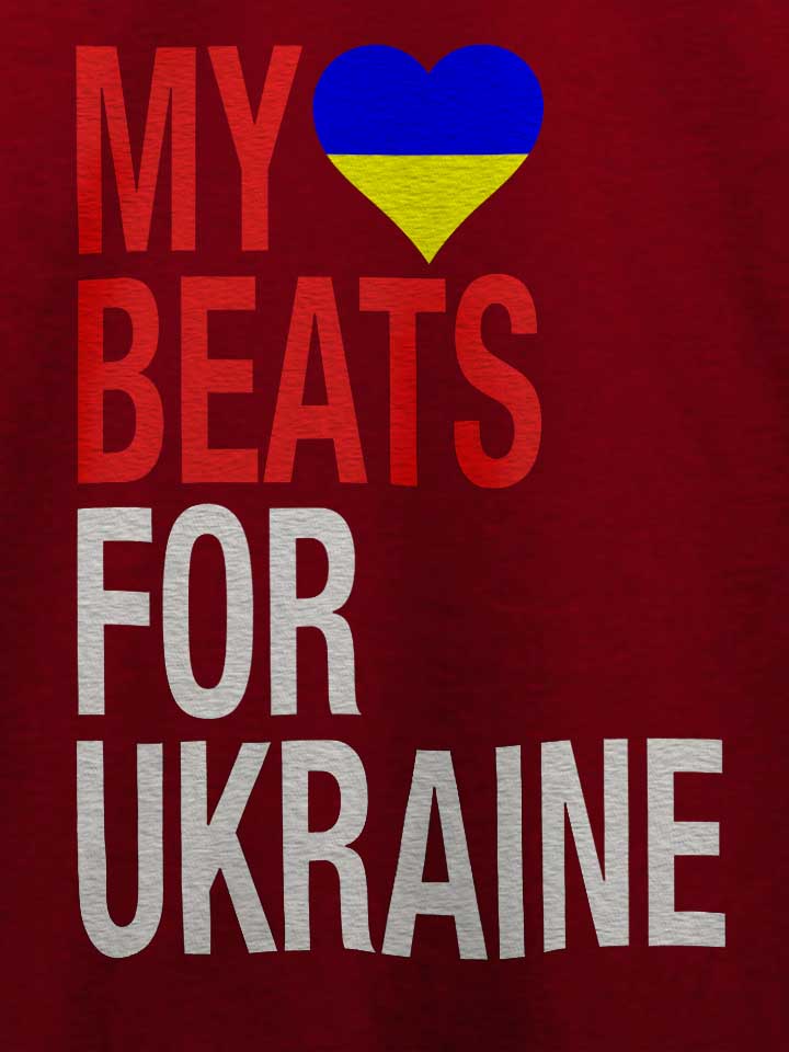 my-heart-beats-for-ukraine-t-shirt bordeaux 4