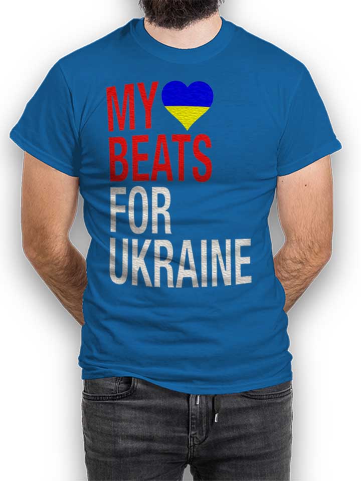 My Heart Beats For Ukraine Camiseta azul-real L