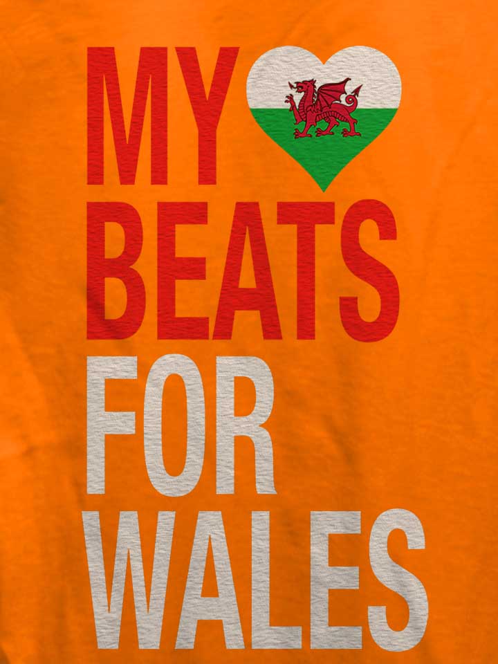 my-heart-beats-for-wales-damen-t-shirt orange 4