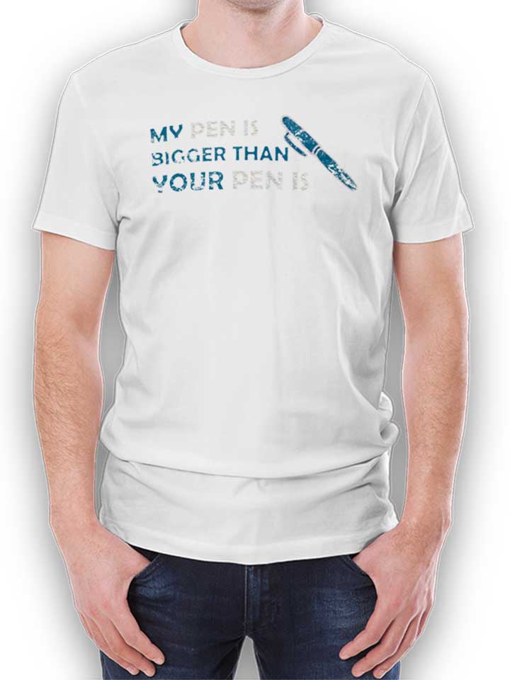 My Pen Is Bigger Than Your Pen Is Vintage T-Shirt weiss L