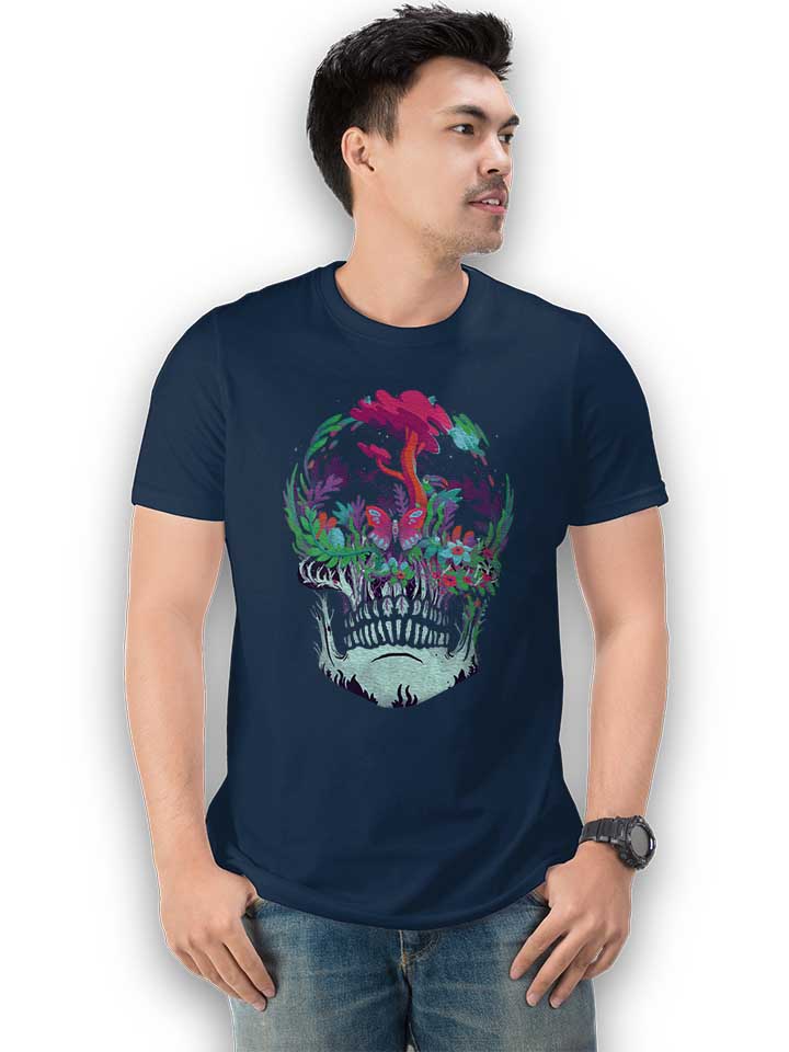 mystic-forest-skull-t-shirt dunkelblau 2