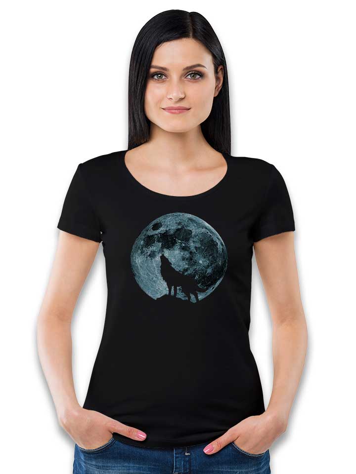 mystic-moon-wolf-damen-t-shirt schwarz 2