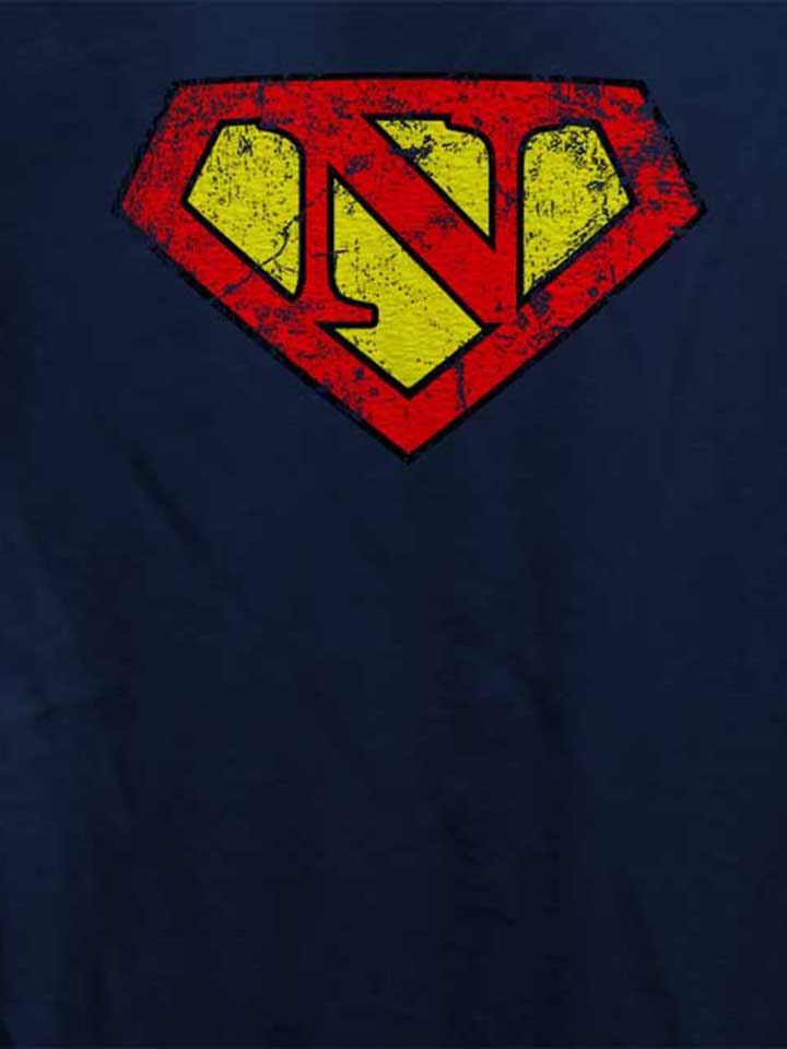 n-buchstabe-logo-vintage-damen-t-shirt dunkelblau 4