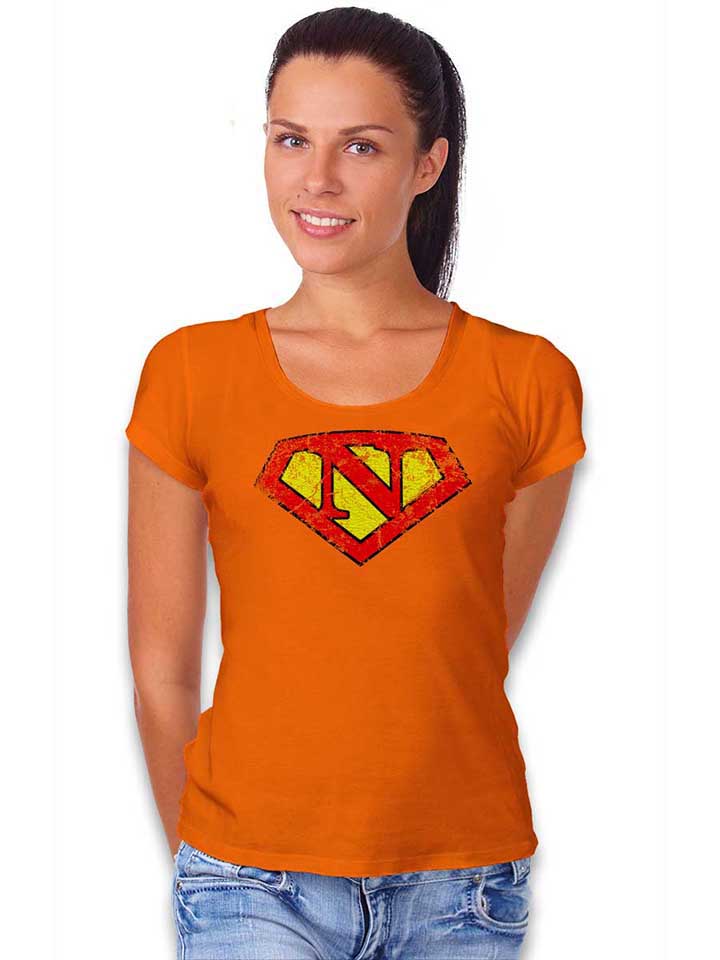 n-buchstabe-logo-vintage-damen-t-shirt orange 2