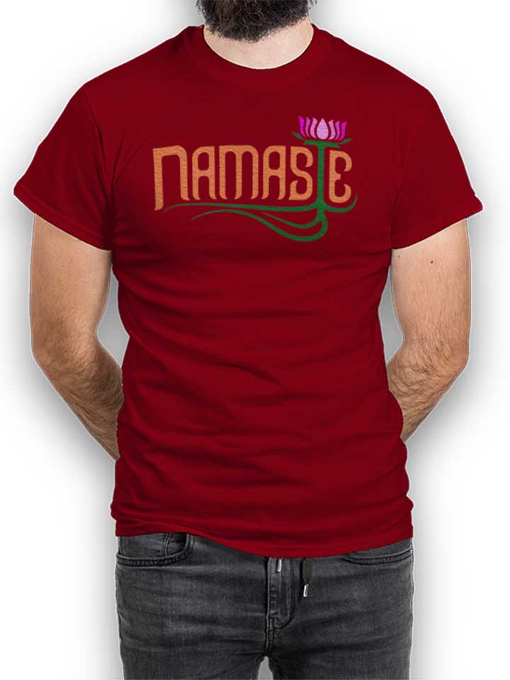 namaste-t-shirt bordeaux 1