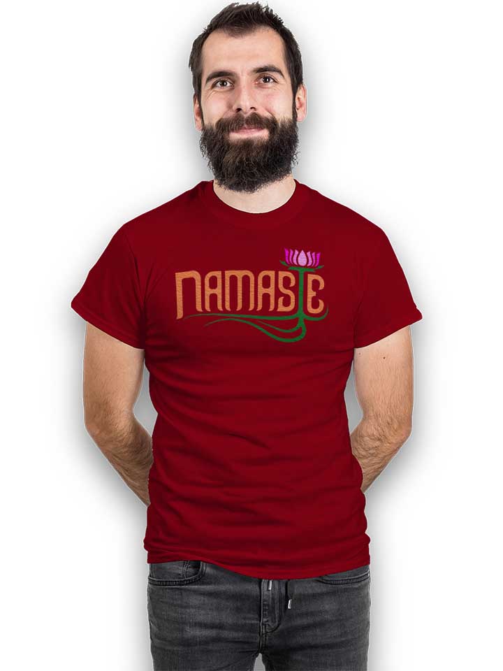 namaste-t-shirt bordeaux 2