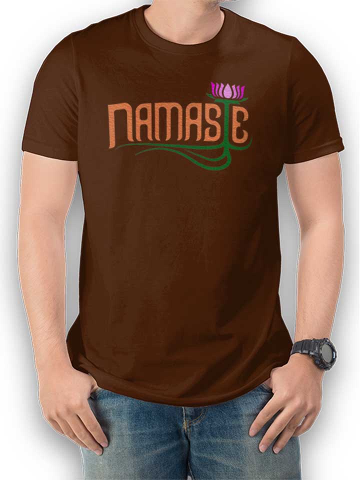 Namaste T-Shirt braun L