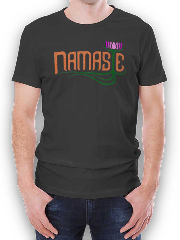 Namaste T-Shirt gris-fonc L