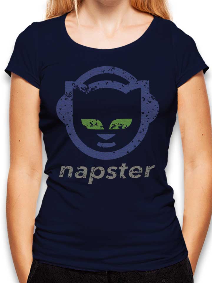 Napster T-Shirt Donna blu-oltemare L