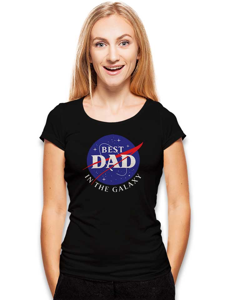 nasa-best-dad-in-the-galaxy-damen-t-shirt schwarz 2