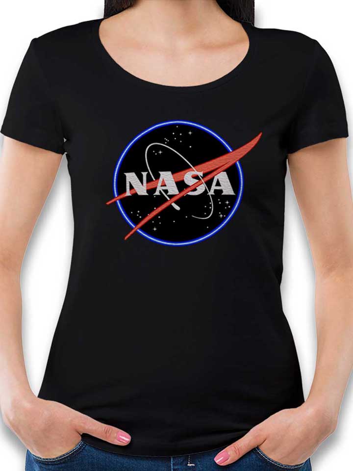 Nasa Black Neon Damen T-Shirt schwarz L