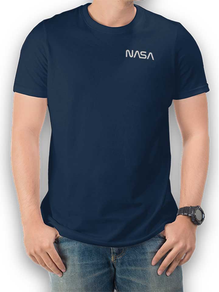 nasa-chest-print-t-shirt dunkelblau 1